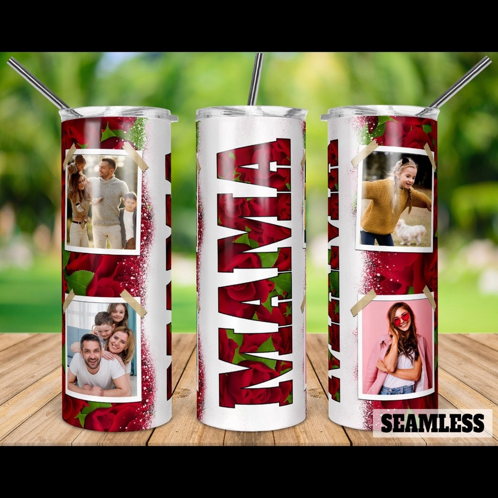 Personalized Mama Rose Tumbler 20oz Thermos mother